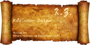 Kácsor Zelma névjegykártya